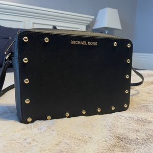Michael Kors Studded Black Small Crossbody